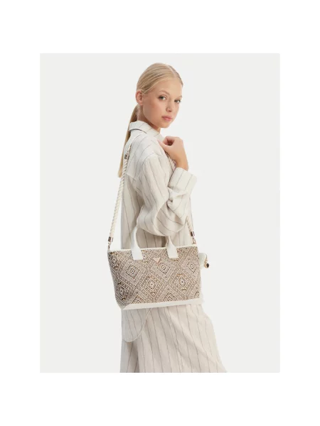 Guess torebka crossbody dziecięca beżowa