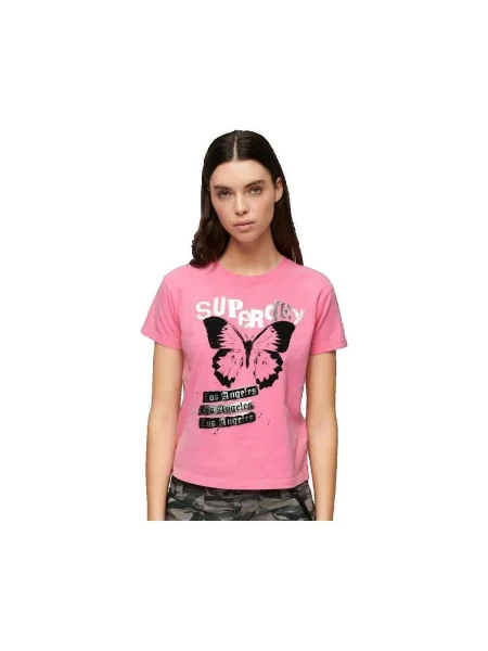 Tričko Superdry ružová