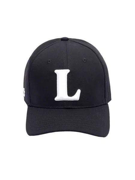 Lacoste sapca negru cu imprimeu alb