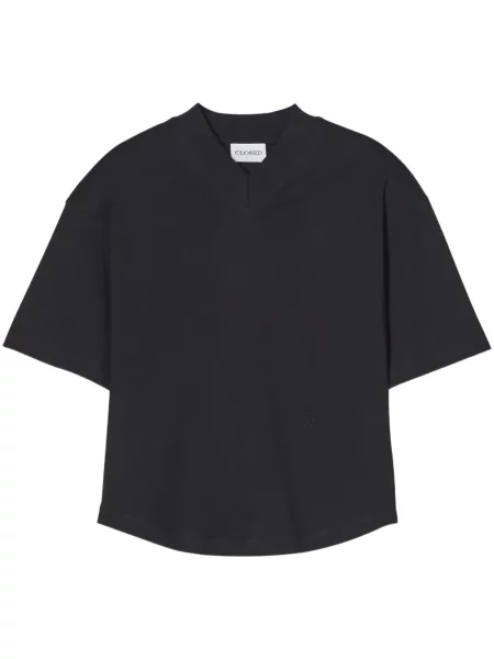 Tricou Closed cu decolteu în V negru