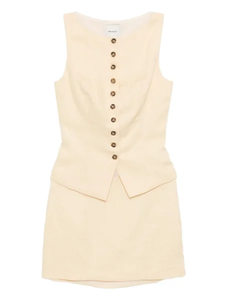 Lniana spódnica Reformation żółta