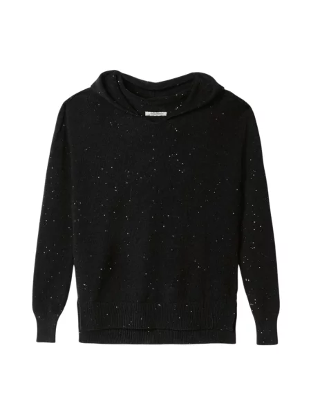 Bluza z kapturem Hinnominate z cekinami z kapturem czarna