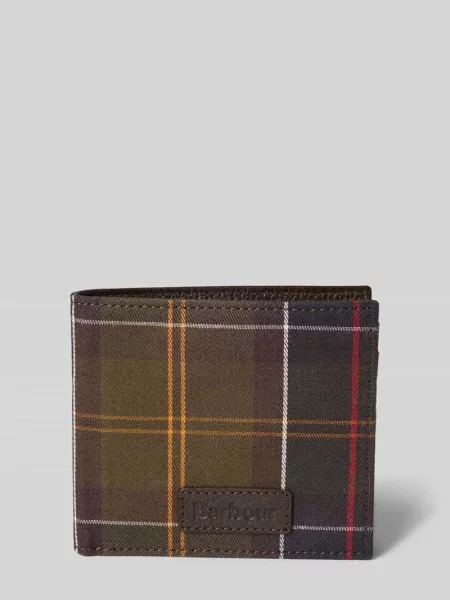 Portfel Barbour w kratę oliwkowy