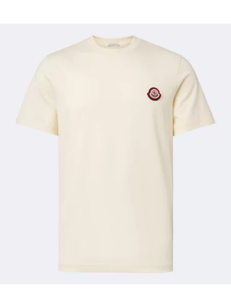 Tricou Moncler din jerseu alb