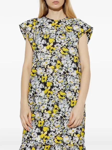 Rochie midi Marni cu model floral cu imagine alb