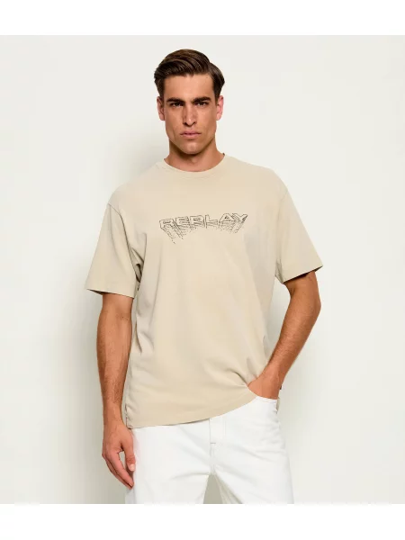 Replay Tricou | Relaxed fit bej