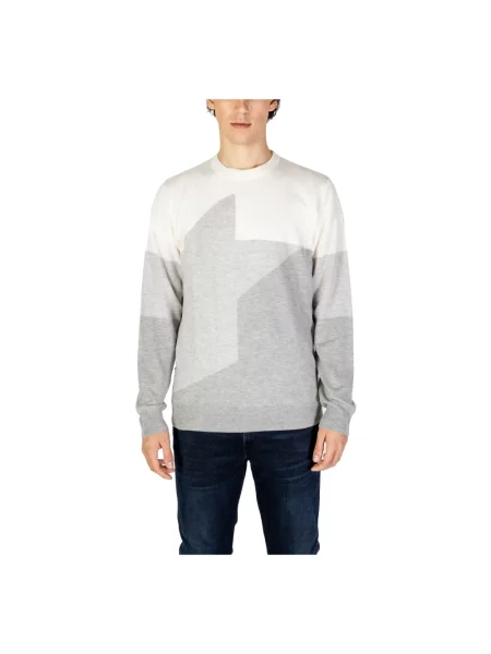 Wielobarwność sweter Antony Morato wełniany biały