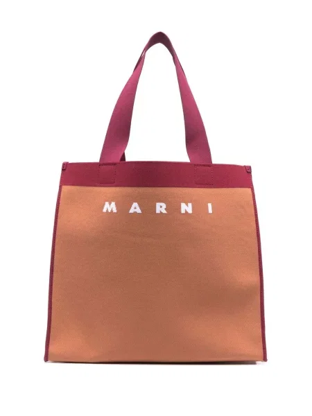 Geantă Marni cu imagine portocaliu