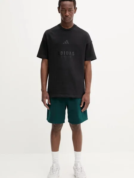 Футболка Adidas с аппликацией черная