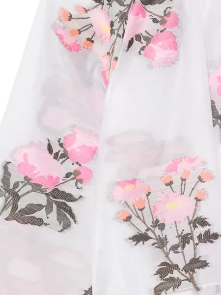 Bluză Cynthia Rowley cu model floral alb