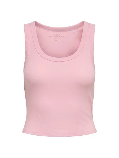 Top Only bez rękawów z okrągłym dekoltem różowy
