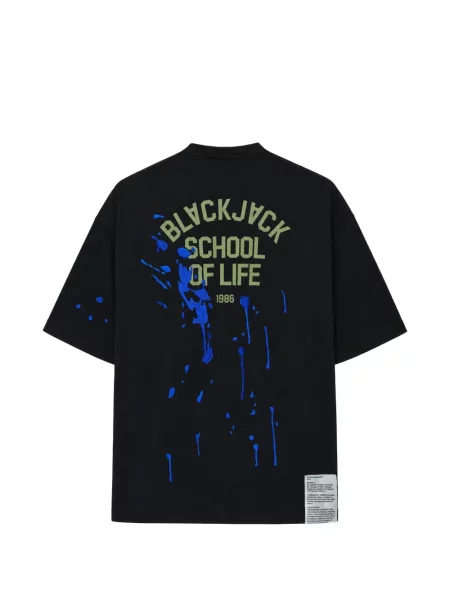 Tricou Blackjack cu broderie negru