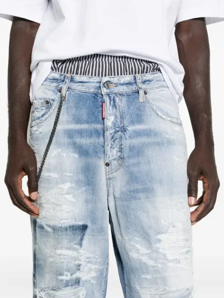 Blugi Dsquared2 zdrențuiți albastru