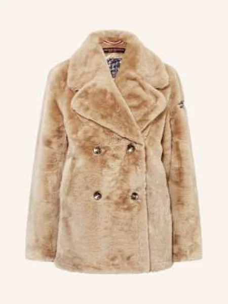 Frieda & Freddies Kurtka Ze Sztucznego Futra Darlah beige beżowa