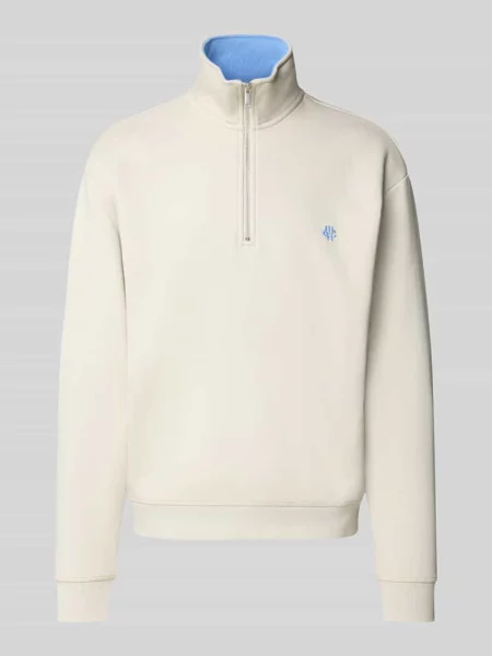 Bluza o kroju relaxed fit z mieszanki bawełny z kołnierzem zapinanym Mcneal beżowa