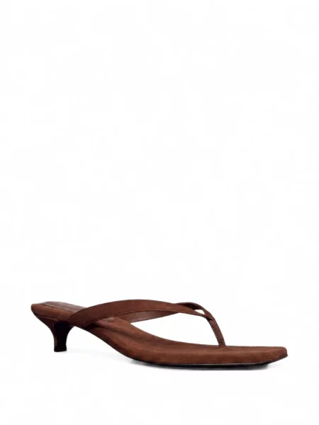 Sandale Black Suede Studio din piele de căprioară negru