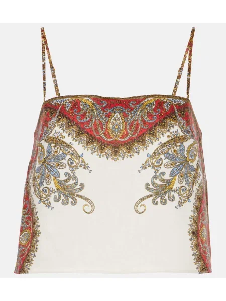 Cămașă Veronica Beard de in cu imagine