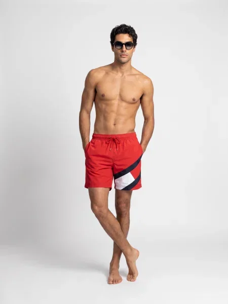 Tommy Hilfiger Underwear Kupaće hlače mornarsko plava bijela crvena