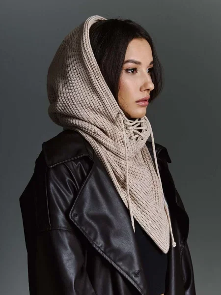 LE SH KA headwear Балаклава Beige Balaclava бежева