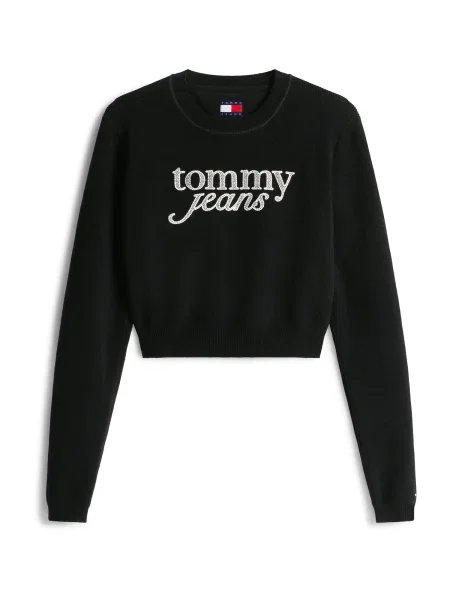 Tommy Jeans pulover light negru