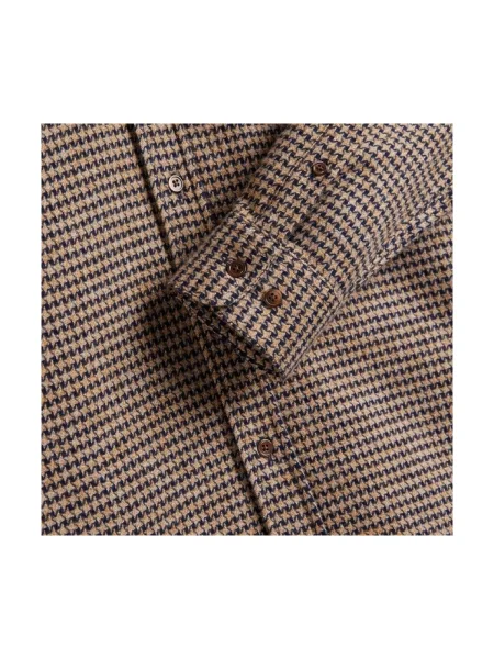 Flanelová košeľa Portuguese Flannel s abstraktným vzorom modrá