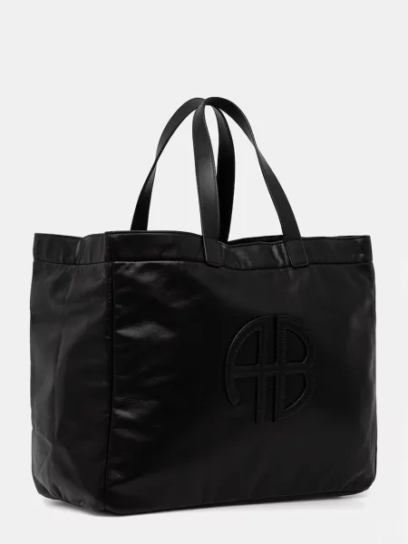 Anine Bing De piele geantă shopper negru