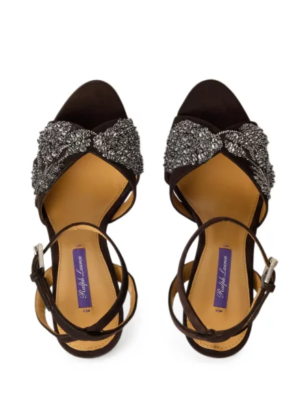 Sandale Ralph Lauren Collection cu broderie maro