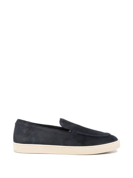 Pantofi loafer Canali din piele de căprioară albastru