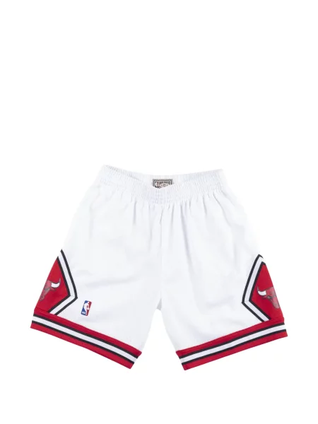 Pantaloni scurți Mitchell & Ness cu imagine alb