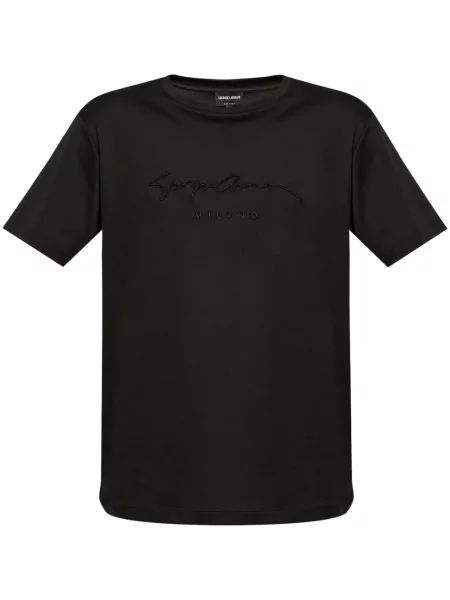 Tricou Giorgio Armani cu broderie negru