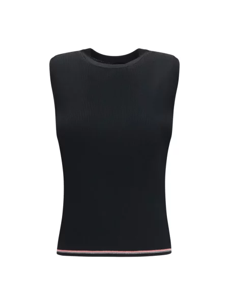 Top Thom Browne wełniany w paski czarny