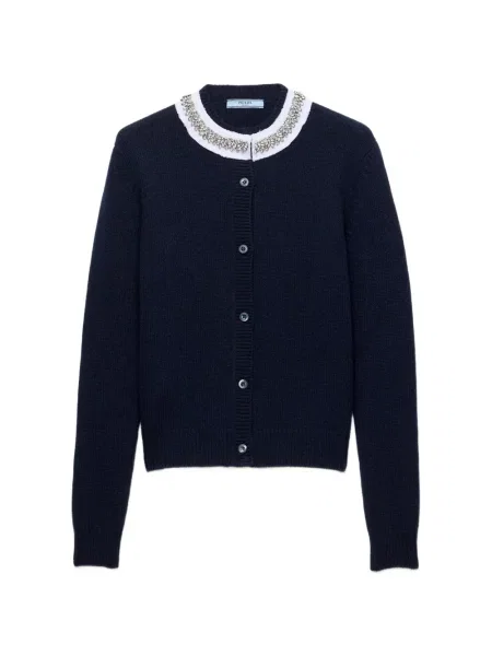 Cardigan Prada de lână albastru