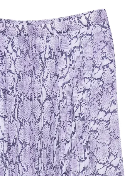 Fustă midi Michael Kors cu imagine cu model piele de șarpe violet