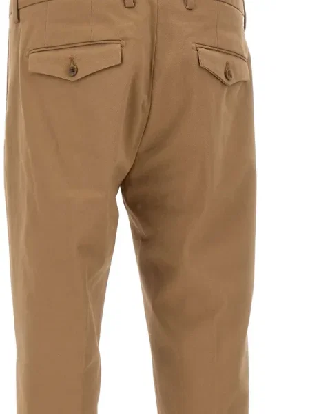 Pantaloni Myths plisate maro