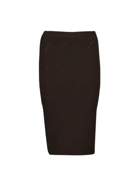 Spódnica Prada wełniana brązowa