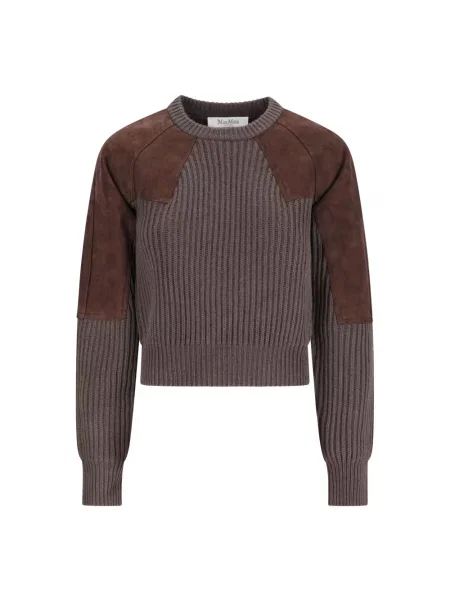 Sweter Max Mara wełniany brązowy