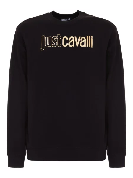 Hanorac Just Cavalli cu imagine negru