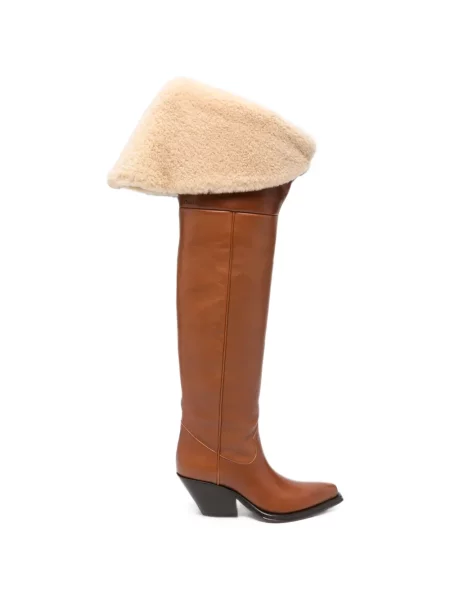 Botine Chloé din piele maro