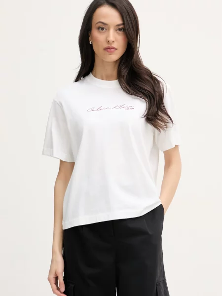 Tricou Calvin Klein Jeans Ss Graphic Boxy Tee White S alb