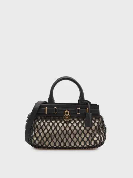 Кожаная сумка Tommy Hilfiger черная