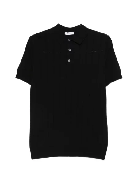 Tricou polo Diktat tricotate negru