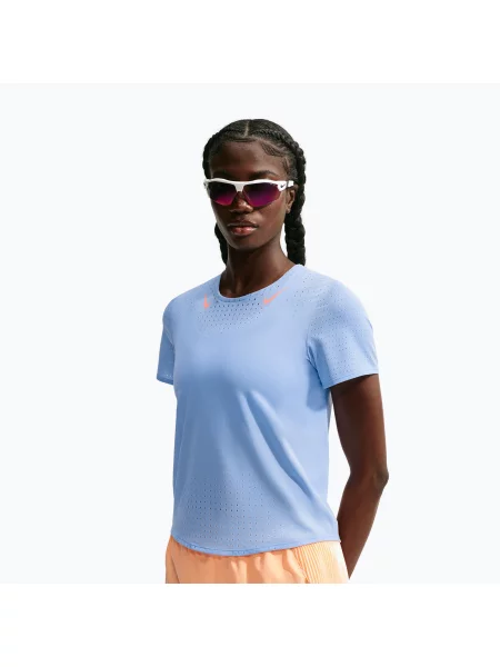 Tricou de alergare pentru femei Nike AeroSwift aluminum/atomic pink roz