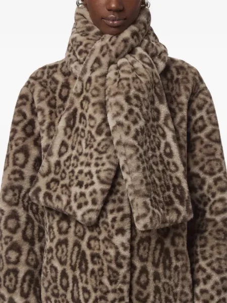 Fular Apparis cu imagine cu model leopard cu blană