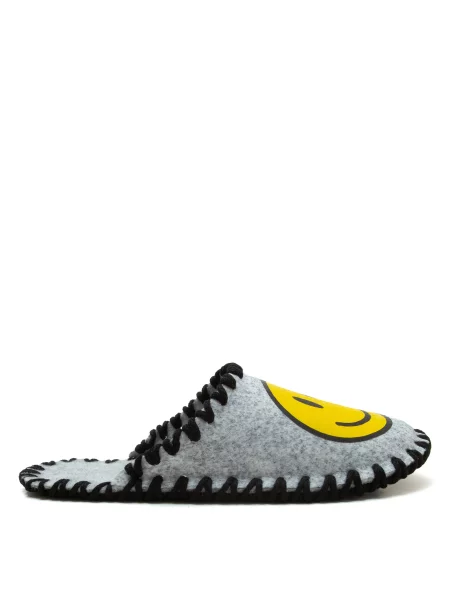 Капці Oldcom світло-сірий меланж текстиль сірі