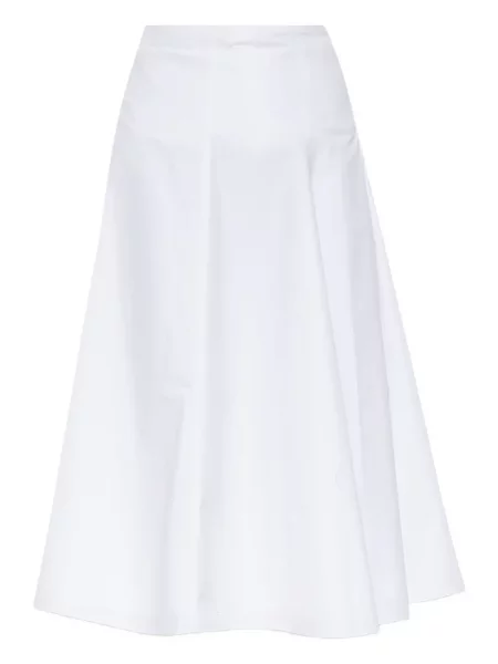 Fustă midi Jacquemus până la genunchi alb