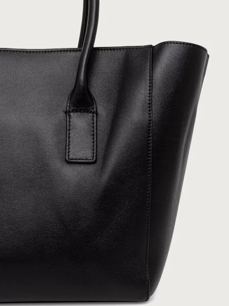 Marc O'Polo torebka shopper skórzana czarna