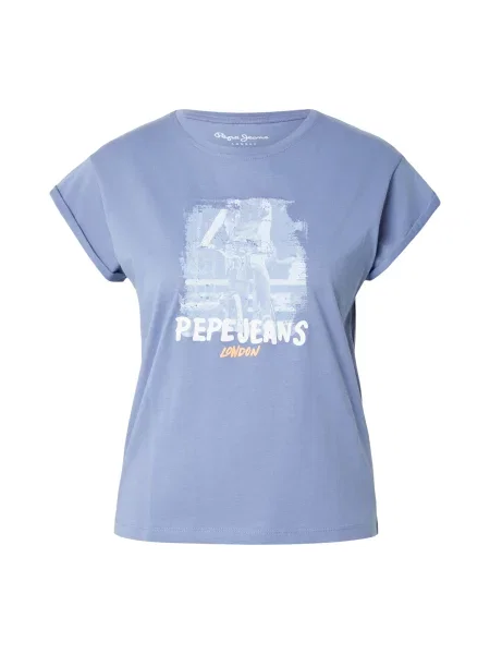 Pepe Jeans Póló PHOTOGRAPHIC galambkék / világoskék / narancs fehér