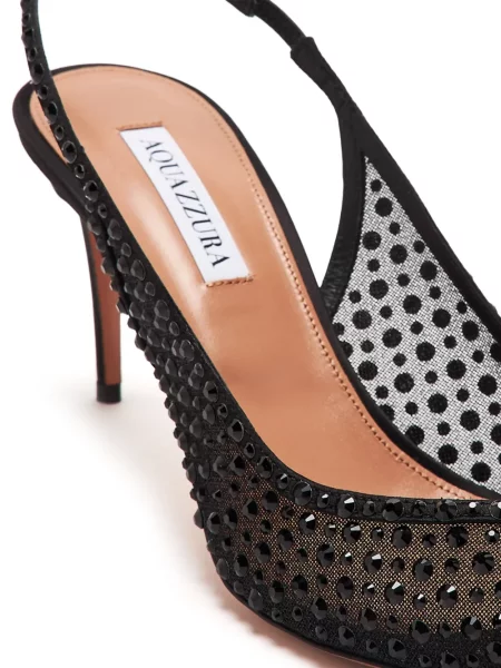 Сандали Aquazzura с кристали черно