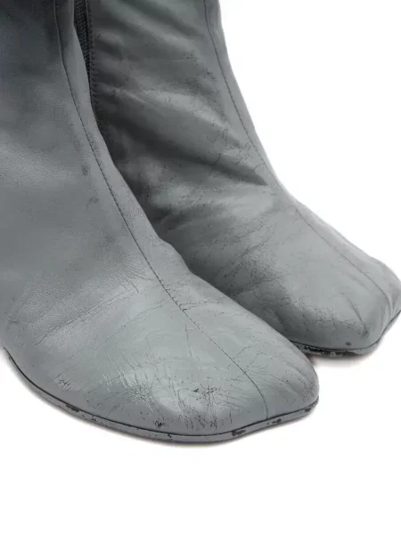 Cizme scurte Mm6 Maison Margiela din piele gri