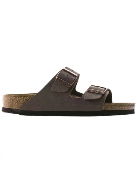 Birkenstock Arizona BF Nubuck Mocha Narrow Fit Unisex Sandały Birkenstock Size: 5 brązowy